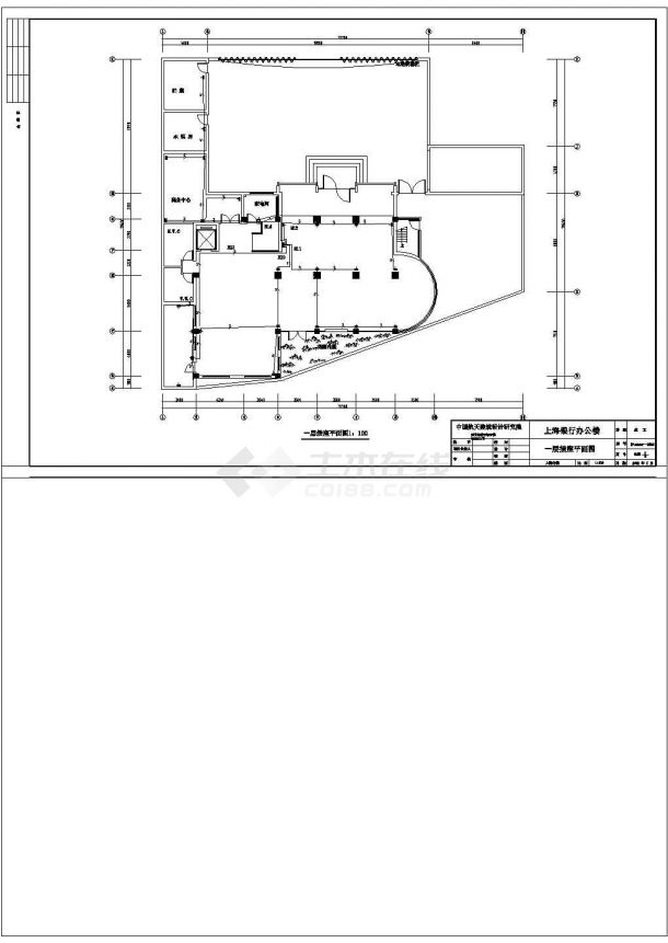 商业办公楼电气cad施工平面图纸方案-图二