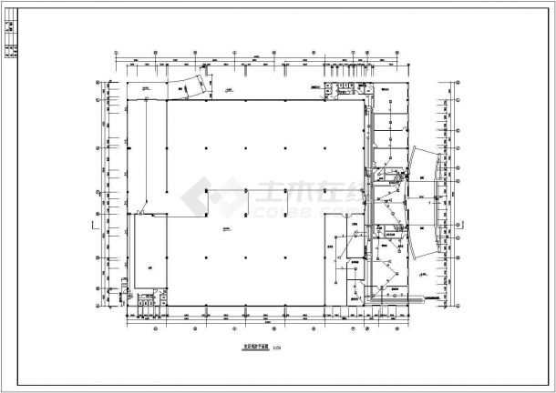 某地框架结构厂房消防布置设计施工图-图一