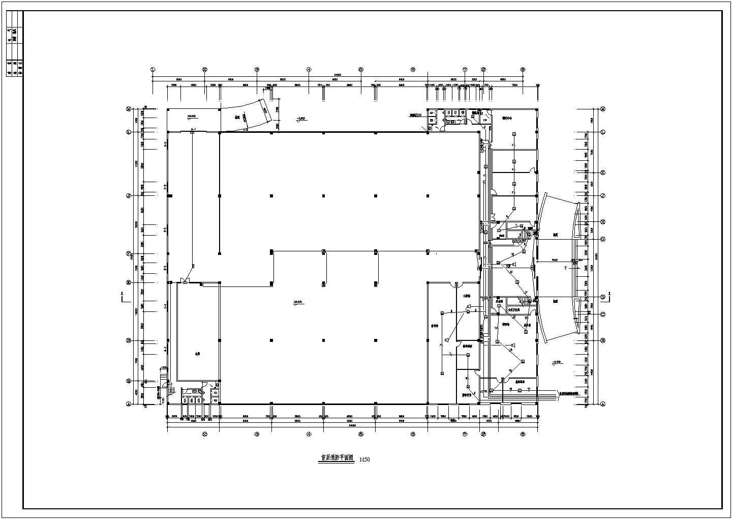 某地框架结构厂房消防布置设计施工图