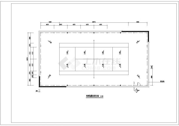 某篮球场、网球场、排球场建筑设计施工图-图二