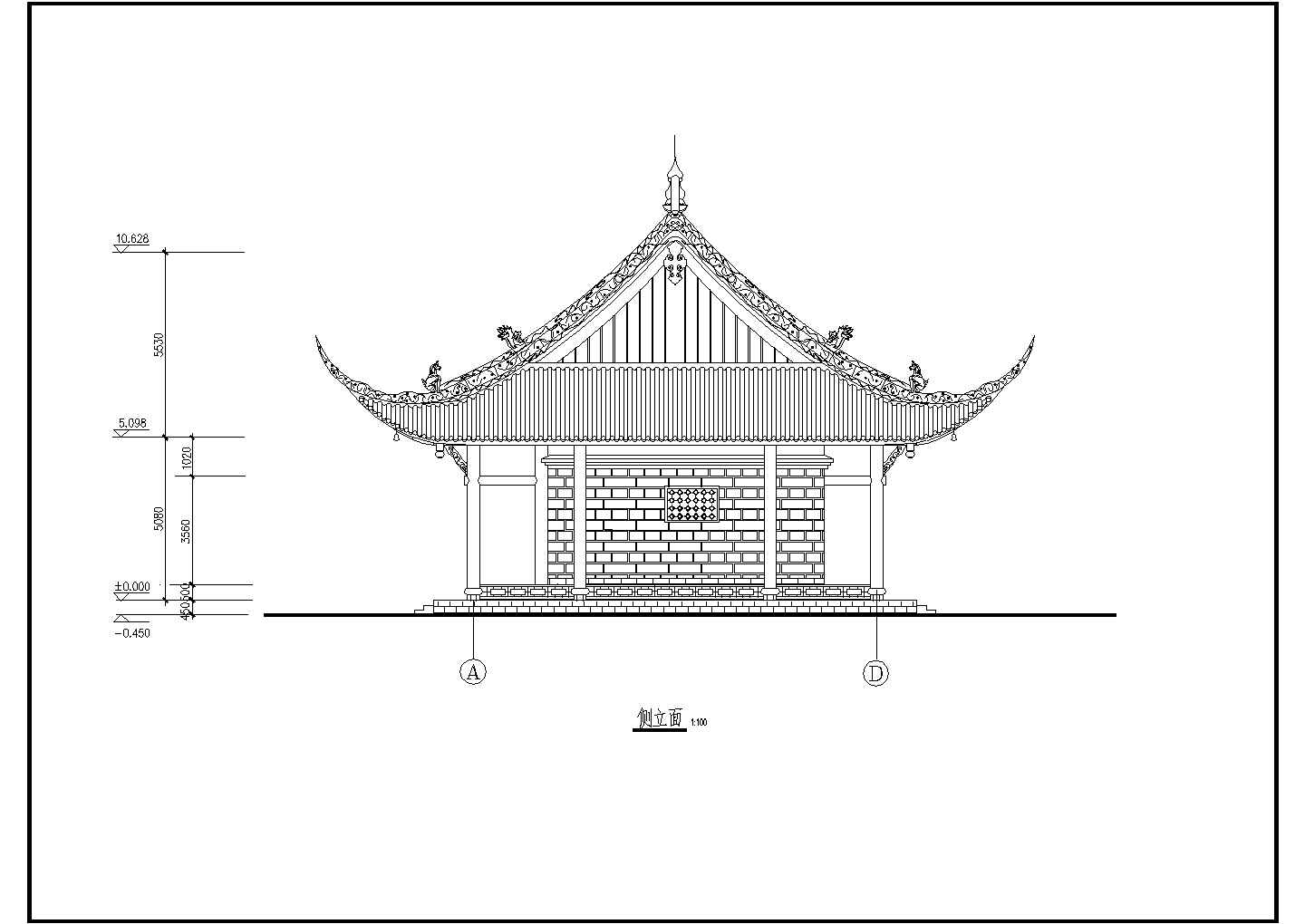 某地非常受欢迎的庙宇建筑施工图纸
