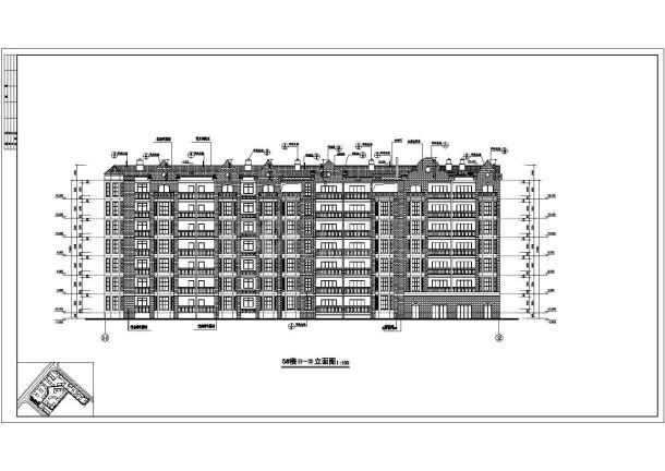 某6层砖混结构住宅建筑方案设计图纸-图二