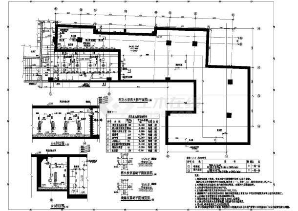 某小区五层砖混结构给排水消防施工图-图一