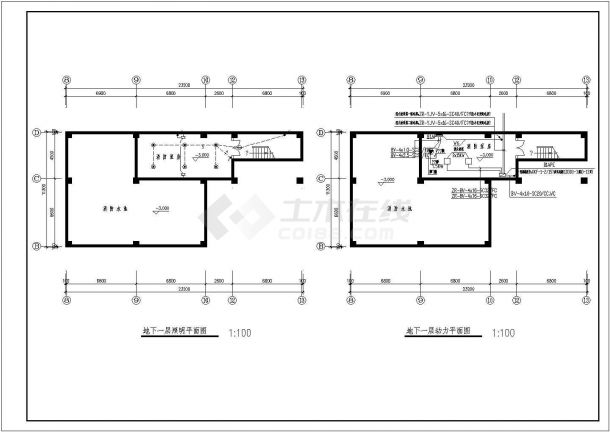 南方某商住楼电气cad施工平面图纸全套-图一