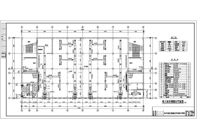 某四层商业全空气空调系统暖通设计平面图_图1