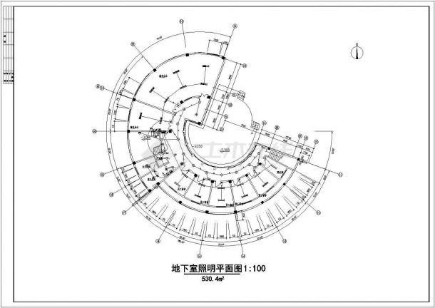 某高级私人会所电气cad施工详图-图二