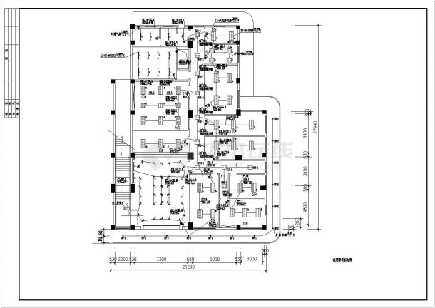 某地区番禺区环保局直属单位办公楼CAD施工图纸-图一