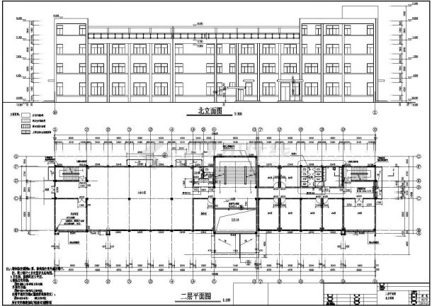某厂区4层框架结构办公楼建筑设计施工图-图一