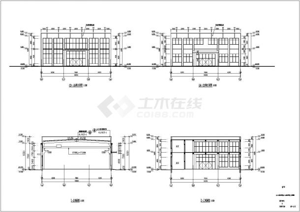 某地二层框架结构车间建筑施工图纸-图二