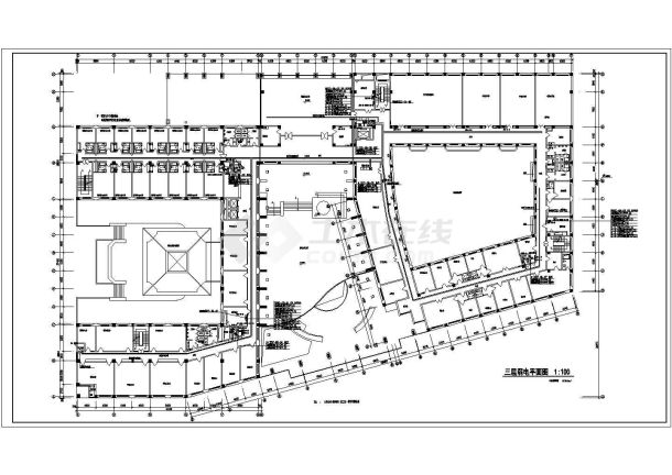 某地区工程院综合办公楼弱电平面CAD图-图一