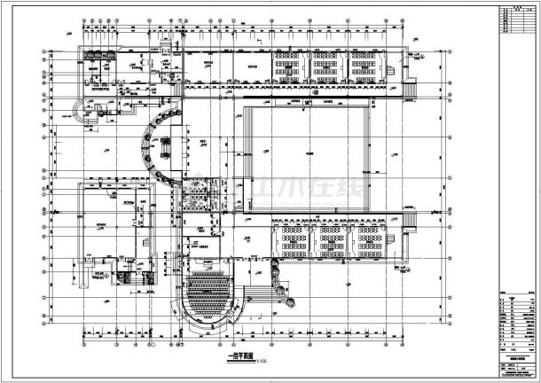 某地3层框架综合教学楼建筑设计施工图-图二