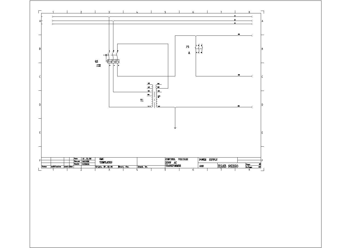欧标设备控制设计方案CAD施工图