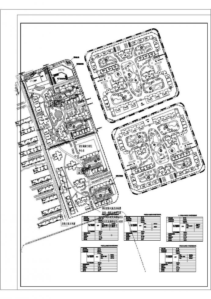 云南某居住小区建筑规划设计总平面图纸_图1