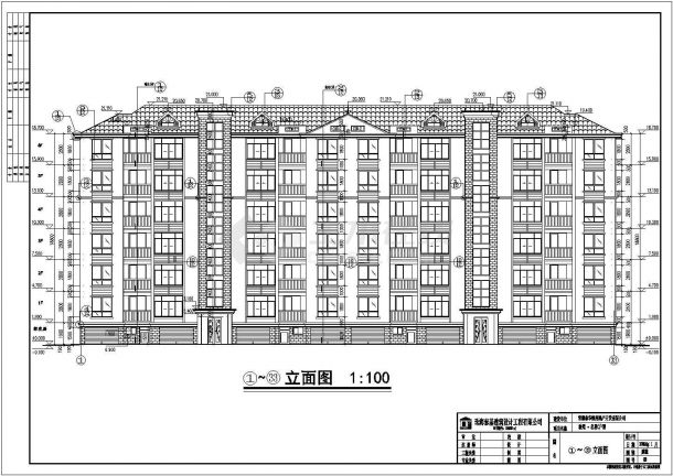 常德某6层砖混结构住宅楼建筑设计施工图-图一