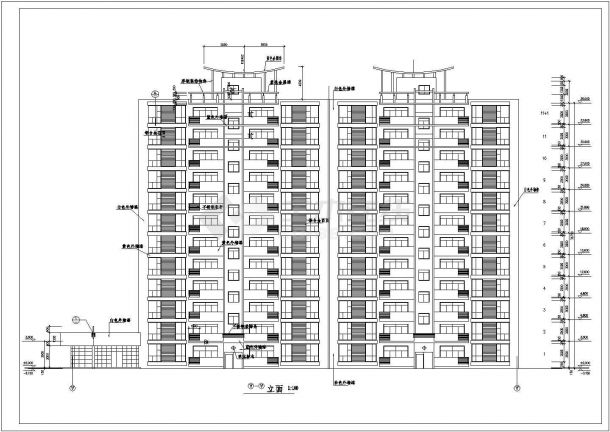 某地12层高层住宅楼建筑方案设计图-图二