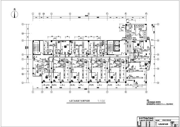 济南某十八层办公楼变频多联机设计施工图纸-图一