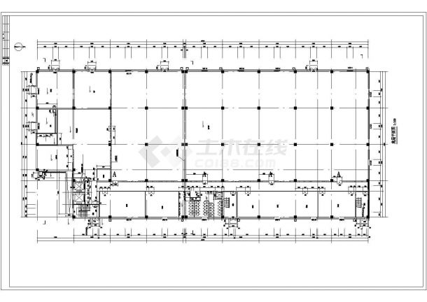 某地工厂建筑cad平面图（共5张）-图一