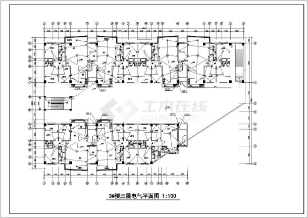 某地区多层商住楼电气设计施工图纸-图一