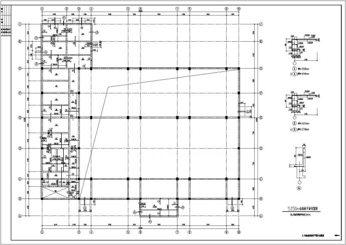 某地3层框架结构锅炉房全套结构施工图_图1