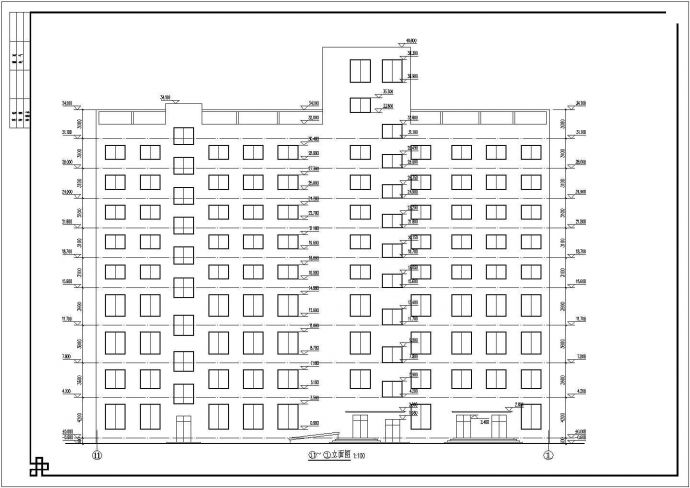 某地9层框架结构办公楼建筑设计施工图_图1