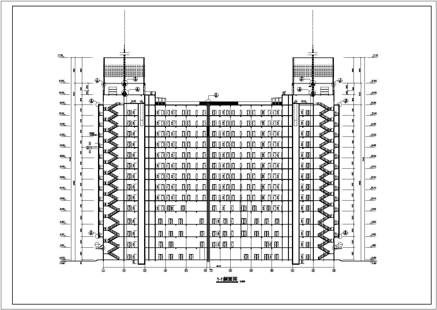 双子酒店方案设计及施工全套CAD图纸