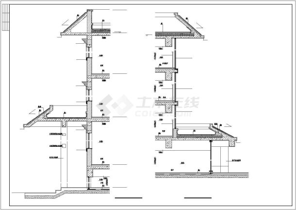 宾馆建筑设计方案与施工全套CAD图纸-图二
