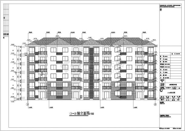 淮安6层砖混结构住宅楼建筑施工图纸-图一