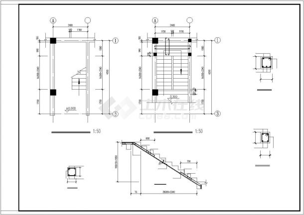 四层别墅结构建筑施工图纸(共7张）-图二