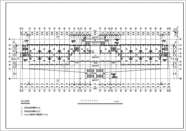 某教学楼建筑施工及设计方案全套CAD平面图-图二