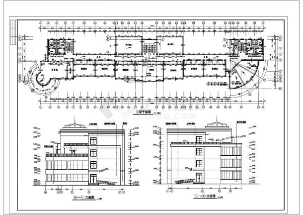 某学校建筑施工及设计方案全套CAD图-图二