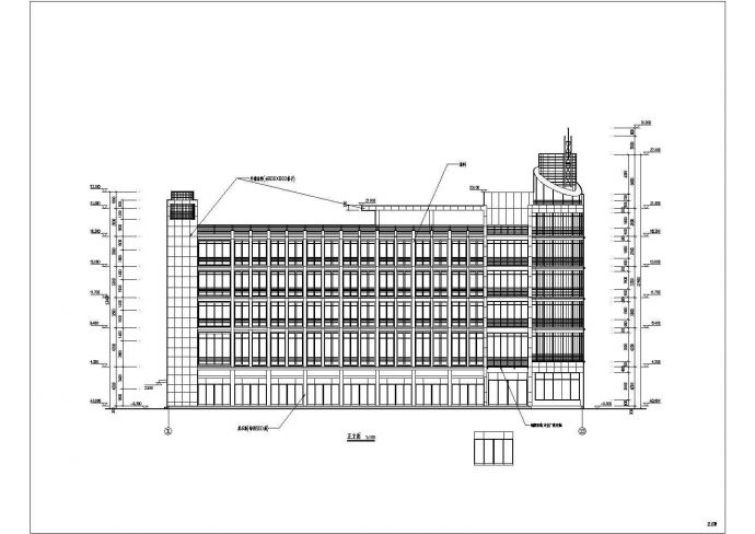 某地区五层综合楼建筑设计方案图纸_图1