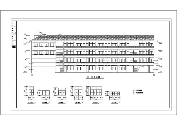 某中学教学楼详细建筑设计方案及施工全套CAD平面图-图二