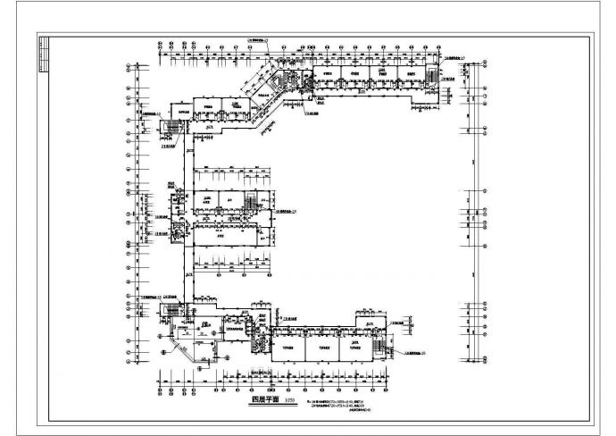 某中学教学楼综合楼建筑设计方案及施工全套CAD平面图_图1