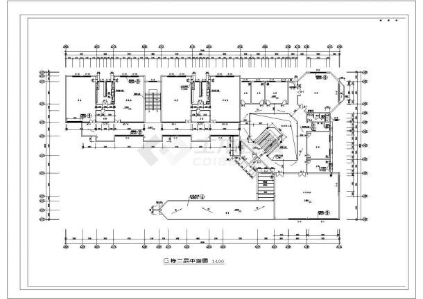 前海花园幼儿园建筑设计方案及施工全套CAD图-图二
