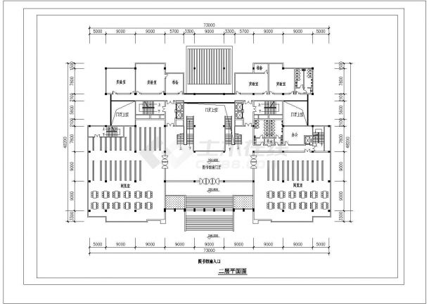 全套某高校综合楼建筑设计方案及施工全套CAD图-图二