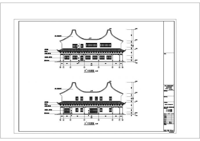 上天竺法喜讲寺建筑设计方案及施工全套CAD图_图1