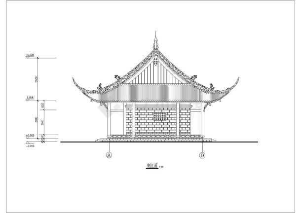 某地区庙宇全套建筑设计cad施工图-图一