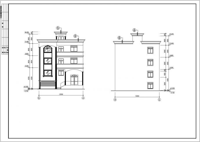 某三层带夹层私人住宅建筑施工图纸_图1