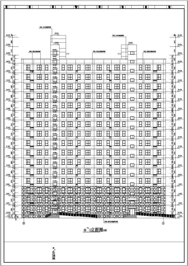 某地区十六层框架结构住宅建筑施工图-图二