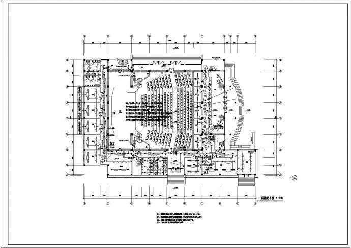 某大学中型礼堂电气全套设计施工图纸_图1