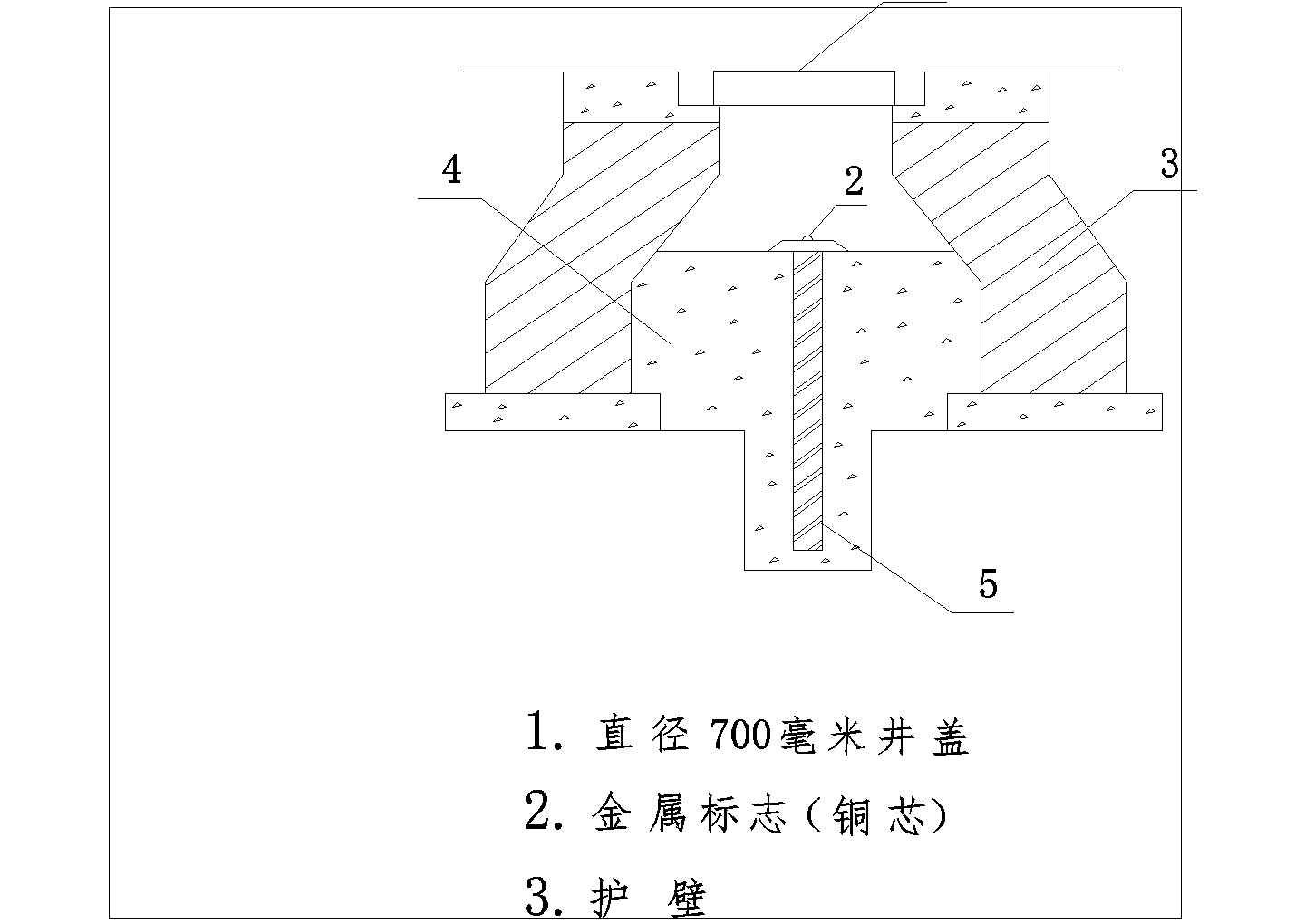 某地小型沉降观测建筑结构图（共5张）
