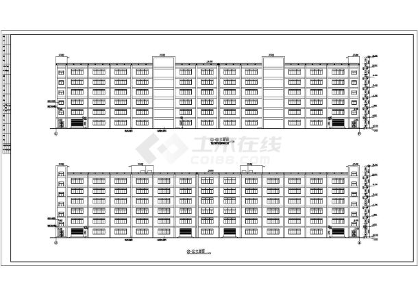 超大厂房建筑设计CAD平立面方案施工图-图一