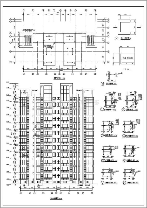 某地区十二层剪力墙结构住宅楼建筑设计方案图-图一