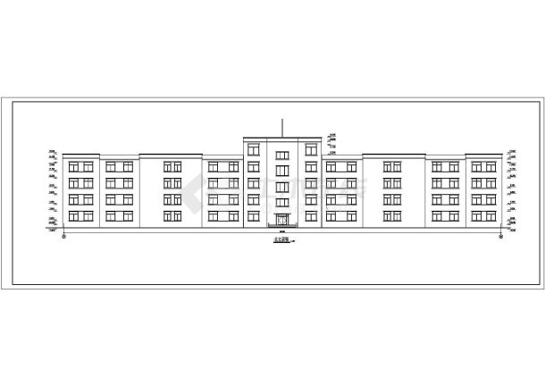某中学局部五层教学楼建筑设计方案图-图二