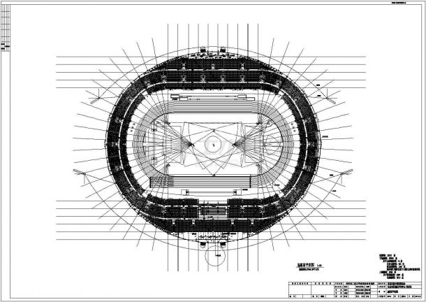 丹东市某体育中心体育场建筑设计方案图-图二