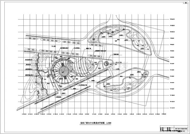 市世纪广场及中心路景观工程cad全套详细图纸-图一
