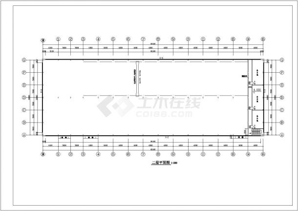 某地双跨钢结构厂房结构设计施工图-图二