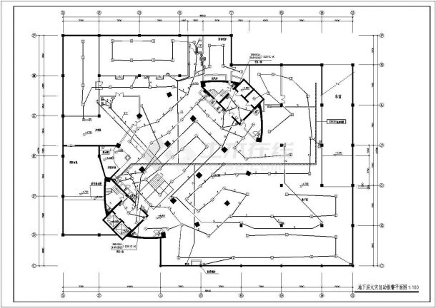 某地区管理中心办公大楼平面弱电设计CAD施工图纸-图一