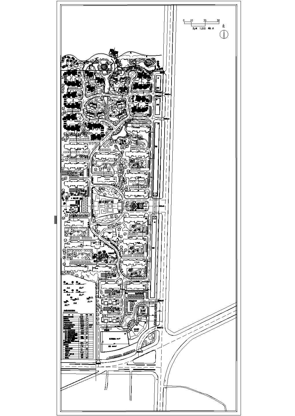 赞皇汽车站附近某住宅小区规划总平面图