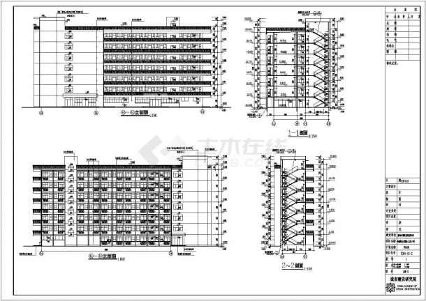 华南师范大学附属中学7层框架结构宿舍建筑设计方案图-图二